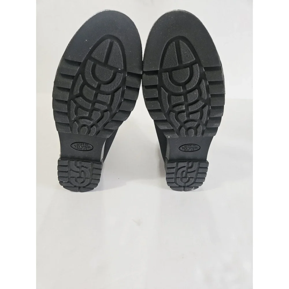 Womens 8W Toe Warmer T97806 Waterproof‎ Black Ankle Boots Made in Canada